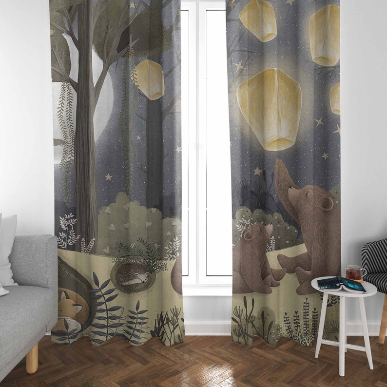 Cortinas de guardería de bosqu - Baby Nursery Youtube reseña y precio