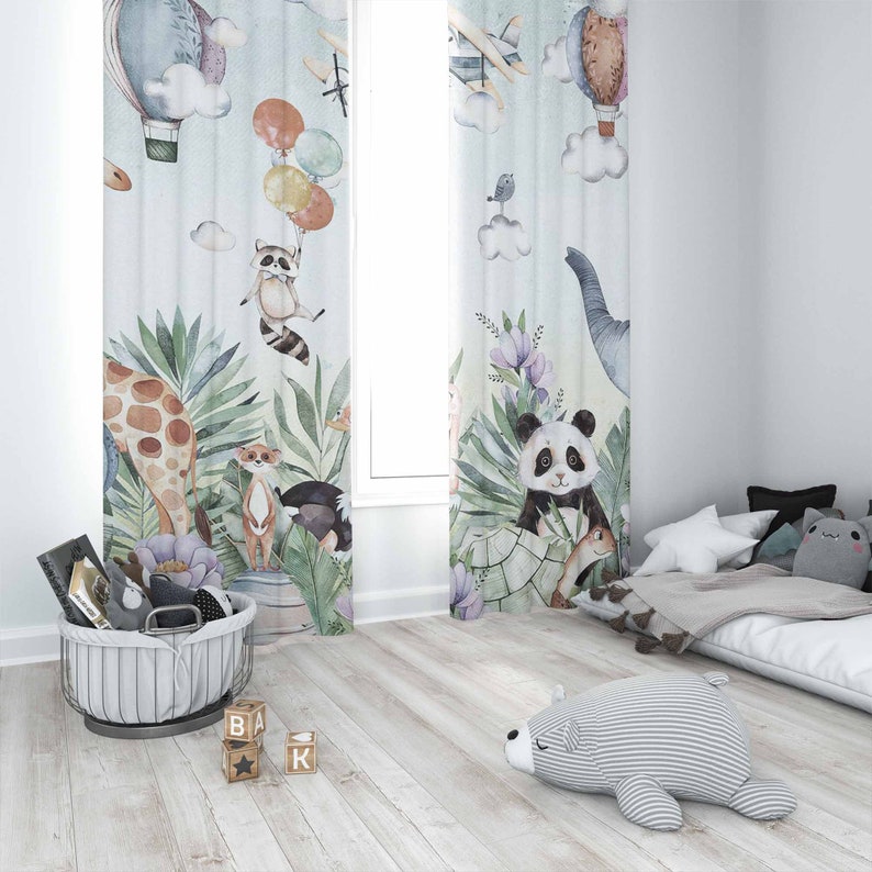 Cortina de fiesta de animales  - Baby Nursery Youtube reseña y precio