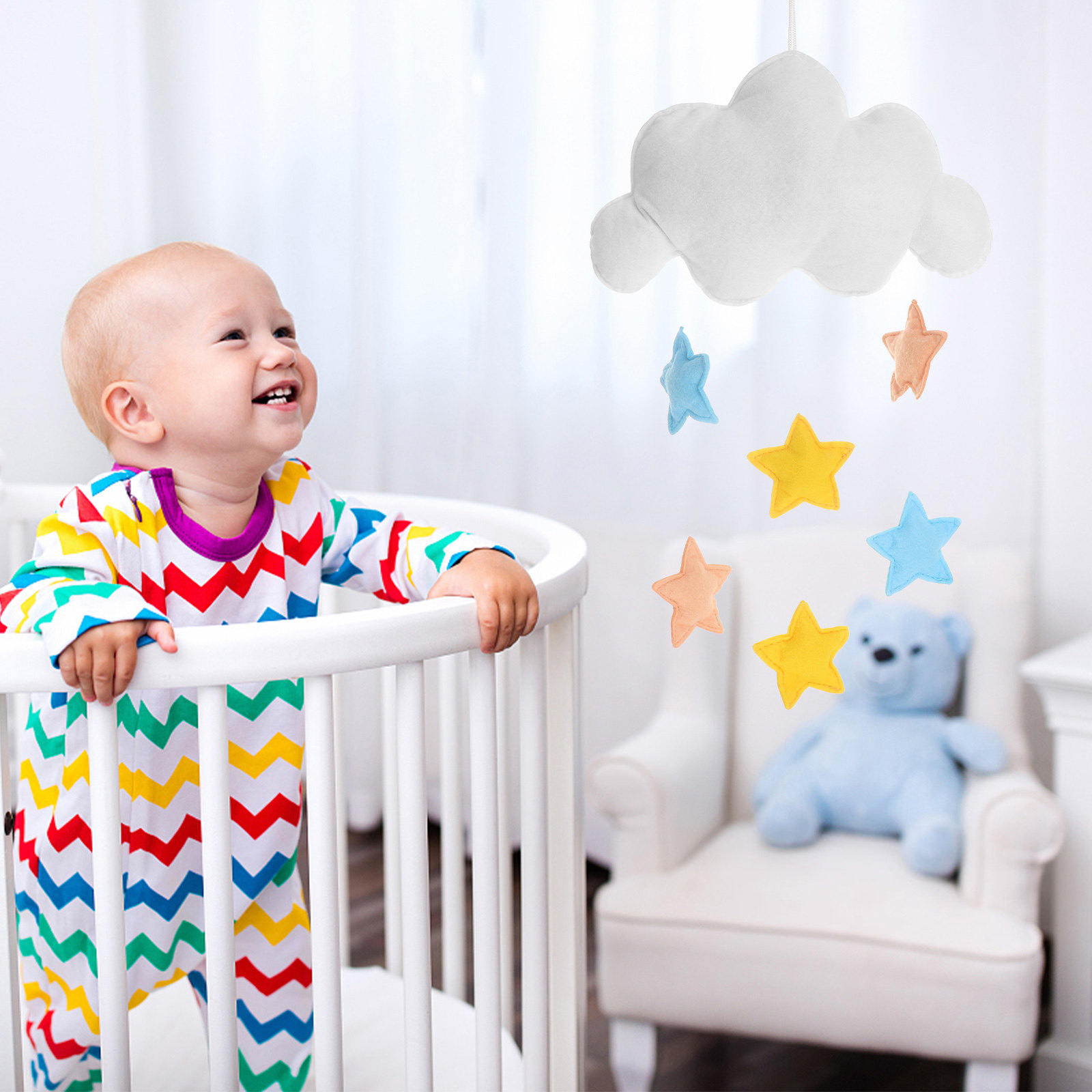 Decoración Colgante de Nubes c - Baby Nursery Colors reseña y precio