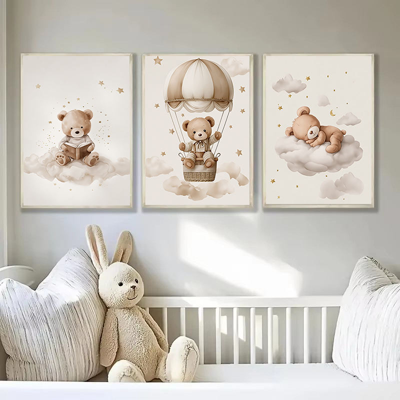 3 unids/set de oso de peluche  - Baby Name Wall Art reseña y precio